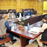Chairman Parliamentary Committee on Works Gilgit-Baltistan Wazir Muhammad Saleem chairing a meeting at Assembly Secretariat.