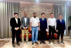 Federal Minister for Interior Sarfraz Ahmed Bugti was received by Mayor Lianyungang on his arrival to attend the 2023 Conference of Global Public Security Cooperation Forum.