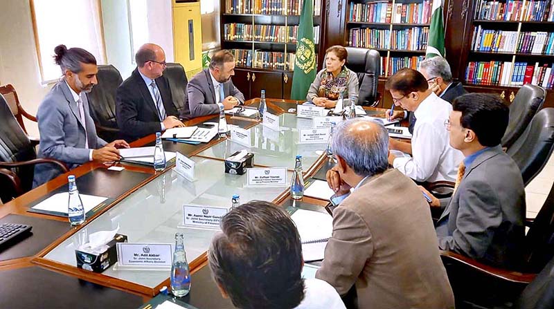 Country Director World Bank Mr. Najy Benhassine calls on Caretaker Federal Minister for Finance, Revenue, Economic Affairs, and Privatization Dr. Shamshad Akhtar, at Finance Division