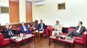 Minister for Law and Justice, Ahmad Irfan Aslam convened a meeting with Provincial Law Ministers, Mr. Kanwar Dilshad (Punjab), Mr. Muhammad Omer Soomro (Sindh), Mr. Arshad Hussain Shah (Khyber Pakhtunkhwa) and Mr. Amanullah Kanrani (Balochistan), to discuss matters pertaining to the upcoming general elections to the National and Provincial Assemblies.