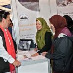 Governor Gilgit-Baltistan Syed Mehdi Shah visiting different stalls during the 2nd Gilgit-Baltistan Career Fest 2023