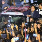 Chairman Pakistan People’s Party, Bilawal Bhutto addressing to PPP workers during his visit at Fateh Chowk