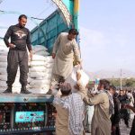 People buying sugars at official rate near Ayub Stadium