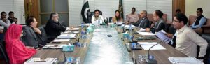 Senator Sardar Muhammad Shafiq Tareen, Chairman Senate Standing Committee on Science and Technology presiding over a meeting of the committee at Ministry of Science and Technology