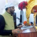 Caretaker Federal Minister for Human Rights Mr Khalil George addressing public gathering on the occasion of the Death Anniversary of Guru Nanak.