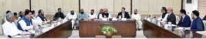 Senator Moulana Abdul Ghafoor Haideri, Chairman Senate Standing Committee on Religious Affairs and Inter-Faith Harmony presiding over a meeting of the committee at Parliament House