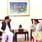 Caretaker Federal Minister for Privatization Mr. Fawad Hassan Fawad called on Federal Minister for Finance, Revenue & Economic Affairs, Dr Shamshad Akhtar, at Finance Division, The Ministers discussed important economic and fiscal matters and exchanged valuable insights and ideas on the privatization agenda, revenue enhancement and strategies for economic growth.