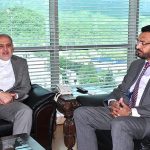 H.E Mr. Reza Amiri Moghaddam, Ambassador of Iran to Pakistan called on Caretaker Federal Minister for Human Rights Mr. Khalil George at his office