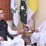 Caretaker Federal Minister for Religious Affairs and Interfaith Harmony Aneeq Ahmed meeting with Cardinal St.Patric Church