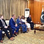 President Dr. Arif Alvi in a meeting with a delegation of the members of the British Parliament and the representatives of the Pakistani and Kashmiri diaspora in the UK, at Aiwan-e-Sadr