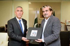 Ambassador of Turkmenistan H.E. Atadjan Movlamov called on Interim Federal Minister for National Heritage and Culture Jamal Shah.