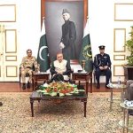 President Dr. Arif Alvi in a meeting with a delegation of the Karachi Chamber of Commerce and Industries, at Governor House.