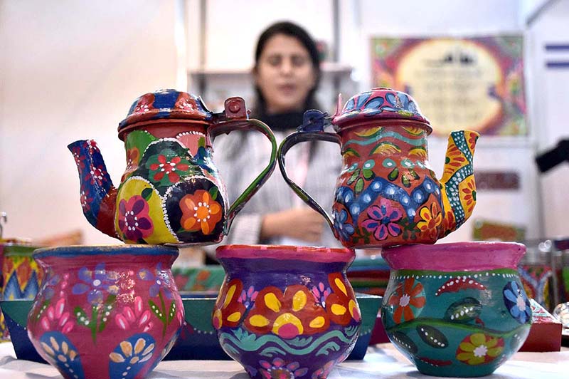 Visitors taking keen interest in the different handmade and different cultural stuff during 11th Wexnet 2023 Pakistan’s Largest Entrepreneur’s Exhibition organized by Trade Development Authority of Pakistan (TDAP) at Expo center