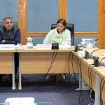 Senator Saifullah Abro, Chairman Senate Standing Committee on Power presiding over a meeting of the committee at Parliament Lodges