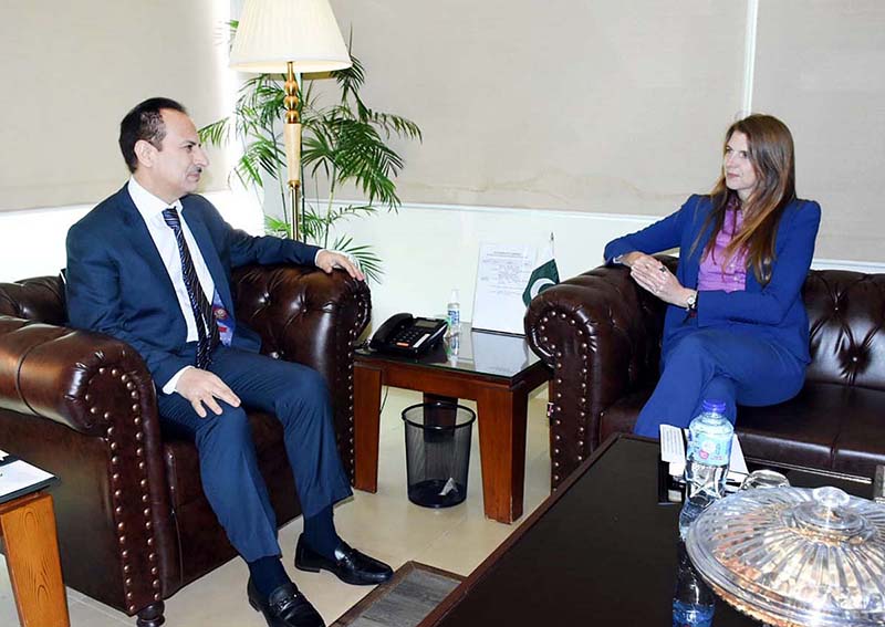 British High Commissioner to Pakistan, Jane Marriott CMG OBE called on Caretaker Federal Minister for National Health Services Regulations and Coordination, Dr. Nadeem Jan