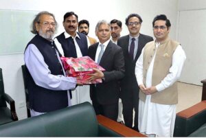 Federal Minister Madad Ali Sindhi visited the National Rahmatul-lil-Alameen Authority and met its Chairman Mr. Khurshid Ahmad Nadeem