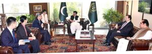 Chinese Ambassador to Pakistan, Jiang Zaidong calling on Chairman Senate of Pakistan Muhammad Sadiq Sanjrani at the Parliament House.