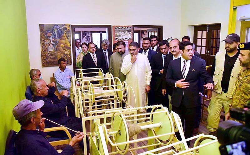 Caretaker Prime Minister Anwaar-ul-Haq Kakar visits Karakoram Area Development Authority's 'Hunar Khun' facility.