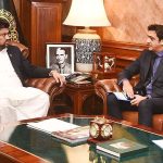 Chief Executive officer State Life Insurance Corporation Shoaib Javed Hussain calls on Governor Sindh Kamran Khan Tessori at Governor House