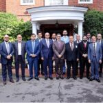 A delegation of prominent British Pakistani businessmen call on the Caretaker Prime Minister Anwaar-ul-Haq Kakar