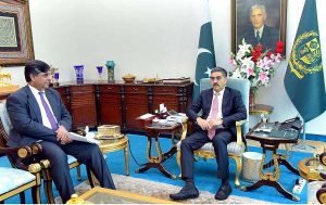  Caretaker Minister for Commerce, Gohar Ijaz calls on Caretaker Prime Minister Anwaar-ul-Haq