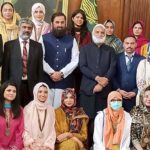 Governor Punjab Engineer Baligh ur Rehman along with Principal Nawaz Sharif Medical College, Gujrat Dr Ajmal Farooq in a group photo at the gold medals distributiion ceremony at Governor’s House