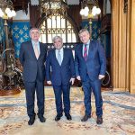 Deputy Foreign Minister Mr. Andrei Rudenko and Russian President's Special Representative on Afghanistan Mr. Zamir Kablov with Pakistan's Ambassador to Russian Federation Mr. Shafqat Ali khan on completion of his tenure in Moscow