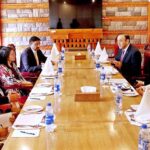 Deputy Speaker Gilgit-Baltistan Asssembly Sadia Danish in a meeting with American Ambassador to Pakistan Donald Blome during his visit