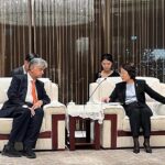 Mr. Murtaza Solangi, Caretaker Federal Minister for Information and Broadcasting in a meeting with Chinese Minister for National Radio and TV, Ms. Cao, Shumin on the sidelines of SCO’s Television Festival 2023 in Nanjing