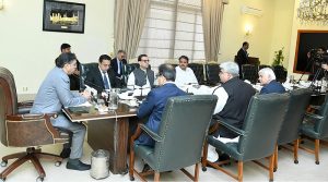 Caretaker Prime Minister Anwaar-ul-Haq Kakar chairs a meeting regarding power sector