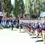 Caretaker Prime Minister Anwaar-ul-Haq Kakar receives guard of honor from GB Scouts