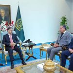 Permanent Representative of Pakistan to UN, Munir Akram calls on caretaker Prime Minister Anwaar-ul-Haq Kakar