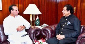 Speaker Gilgit Baltistan Assembly Nazir Ahmed called on Speaker National Assembly Raja Pervez Asharf at Parliament House