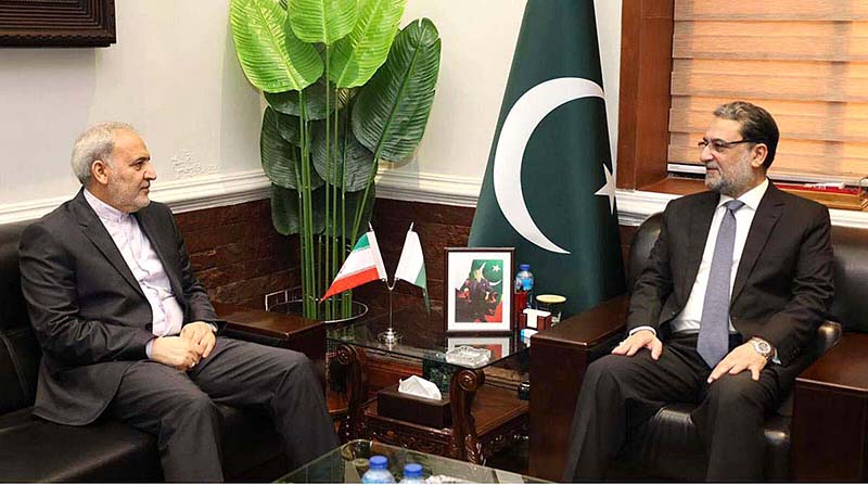 Ambassador of the Islamic Republic of Iran H.E. Mr. Reza Amiri Moghaddam, called on Minister for Defence Lt. Gen.Anwar Ali Hyder (Retd) in Ministry of Defence