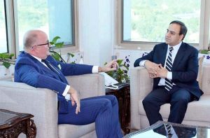 Honorary Consul General of Pakistan in Finland & Chairman Finland-Pakistan Business Council, Mr. Wille Eerola called on Caretaker Federal Minister for IT and Telecommunication Dr. Umar Saif