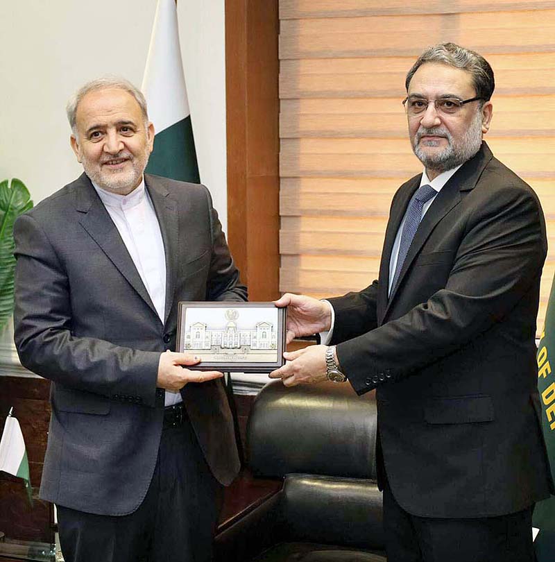 Ambassador of the Islamic Republic of Iran H.E. Mr. Reza Amiri Moghaddam, called on Minister for Defence Lt. Gen.Anwar Ali Hyder (Retd) in Ministry of Defence