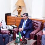 Italian Ambassador to Pakistan, H.E. Andreas Ferrarese called on Dr. Gohar Ejaz, the Caretaker Federal Minister for Commerce and Industries and Production