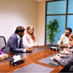 Caretaker Federal Minister for Human Rights, Khalil George in a meeting with US based NGO