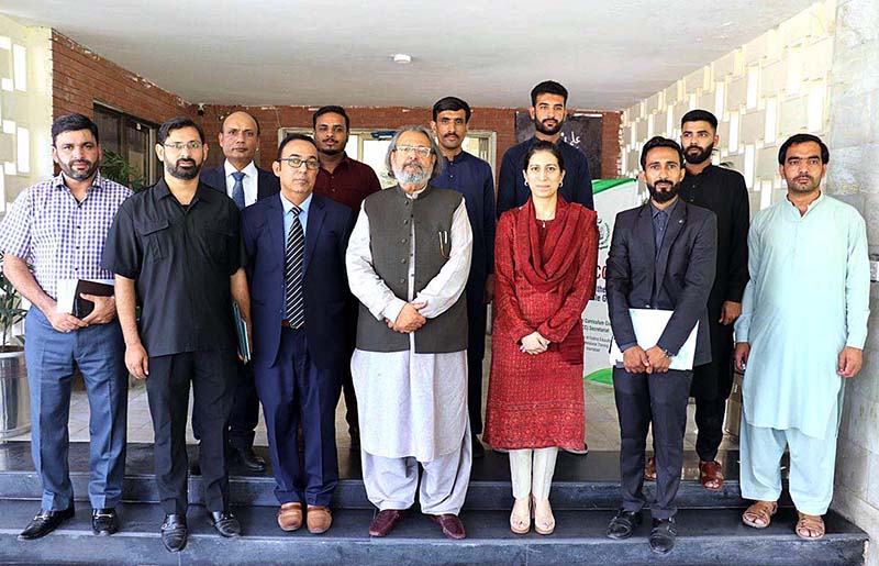 Caretaker Minister for Federal Education, Madad Ali Sindhi during his visit to the National Curriculum Council (NCC) Secretariat