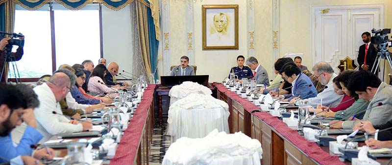 Caretaker Prime Minister Anwaar-ul-Haq Kakar interacted with Islamabad based foreign media