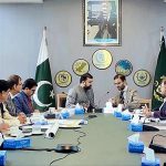 Caretaker Federal Minister for Interior, Sarfraz Ahmad Bugti and Caretaker Federal Minister for Water Resources Ahmad Irfan Aslam chairing a meeting regarding the restoration of Kachi Canal