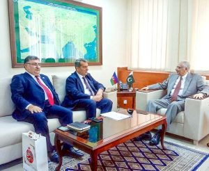 Ambassador of Azerbaijan, Mr. Khazar Farhadov calls on Caretaker Minister for Planning Development and Special Initiatives, Muhammad Sami Saeed