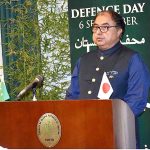 Ambassador of Pakistan to Japan, Raza Bashir Tarar addressing the participants during Defence Day reception at the Embassy of the Islamic Republic of Pakistan.