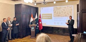Ambassador of Pakistan, Asif Hussain Memon addressing the opening ceremony of First-Ever Art Exhibition of Pakistani Artists