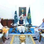 Former member of Sindh Assembly Irfan Ullah Khan Marwat and and Former member of KP Assembly Samar Haroon Bilour called on caretaker Prime Minister Anwaar-ul-Haq Kakar