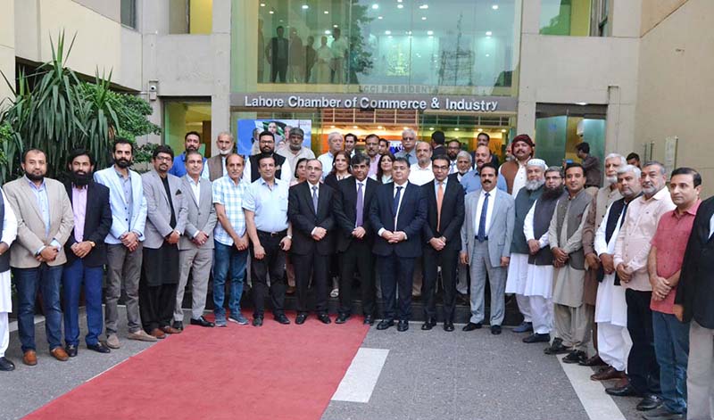 Federal Minister for Commerce, Industries & Production, Gohar Ijaz and Federal Minister for Energy & Petroleum, Muhammad Ali address joint press conference at Lahore Chambers of Commerce