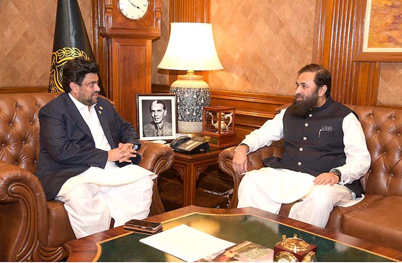 Punjab Governor Muhammad Baligh-ur-Rehman calls on Sindh Governor Kamran Khan Tessori at Governor House