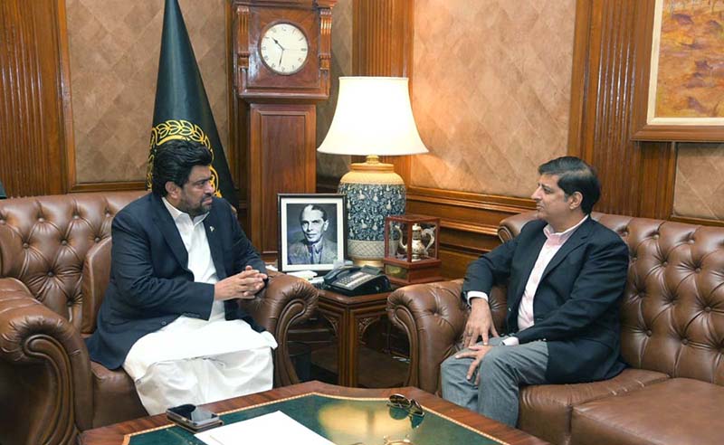 Governor Sindh Kamran Khan Tessori is meeting caretaker Provincial Minister for Tourism, Environment and Climate Change Arshaduli Muhammad at the Governor House