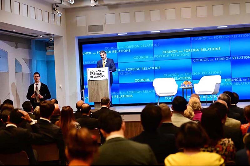 Caretaker Prime Minister Anwaar-ul-Kakar addressed the Council on Foreign Relations
