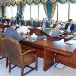Caretaker Prime Minister Anwaar-ul-Haq Kakar chairs a briefing by Ministry of Commerce and Ministry of Industries and Production